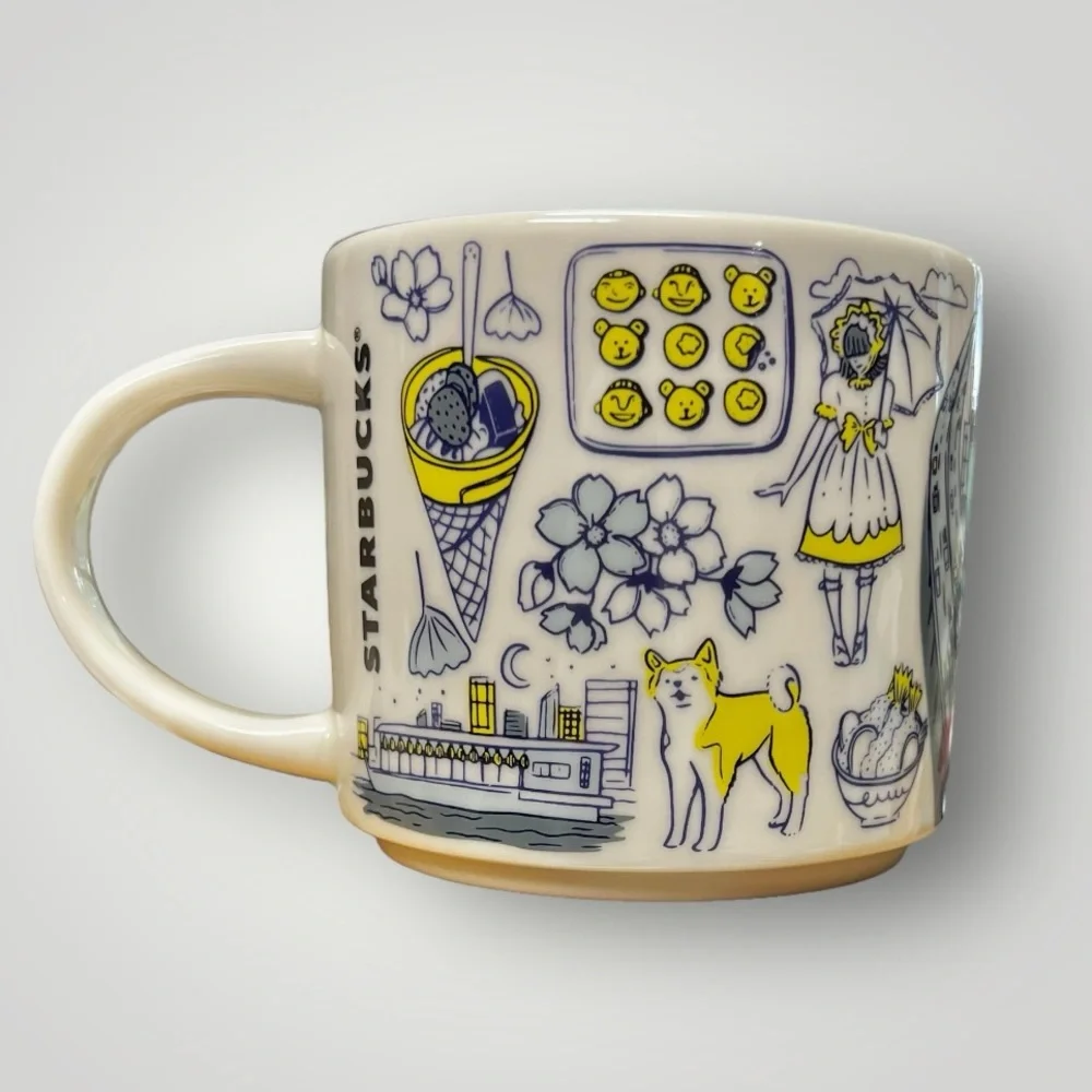 Starbucks Coffee TOKYO Been There Series 14oz Blue Mug Japan Coffee New - Picture 10 of 14
